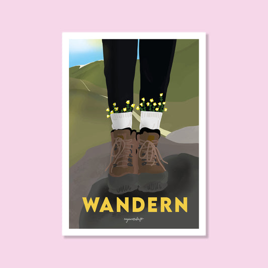 Leidenschaftsposter Wandern