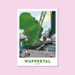 Handgezeichnetes Heimatposter Wuppertal