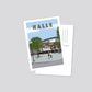 Handgezeichnete Postkarte Halle