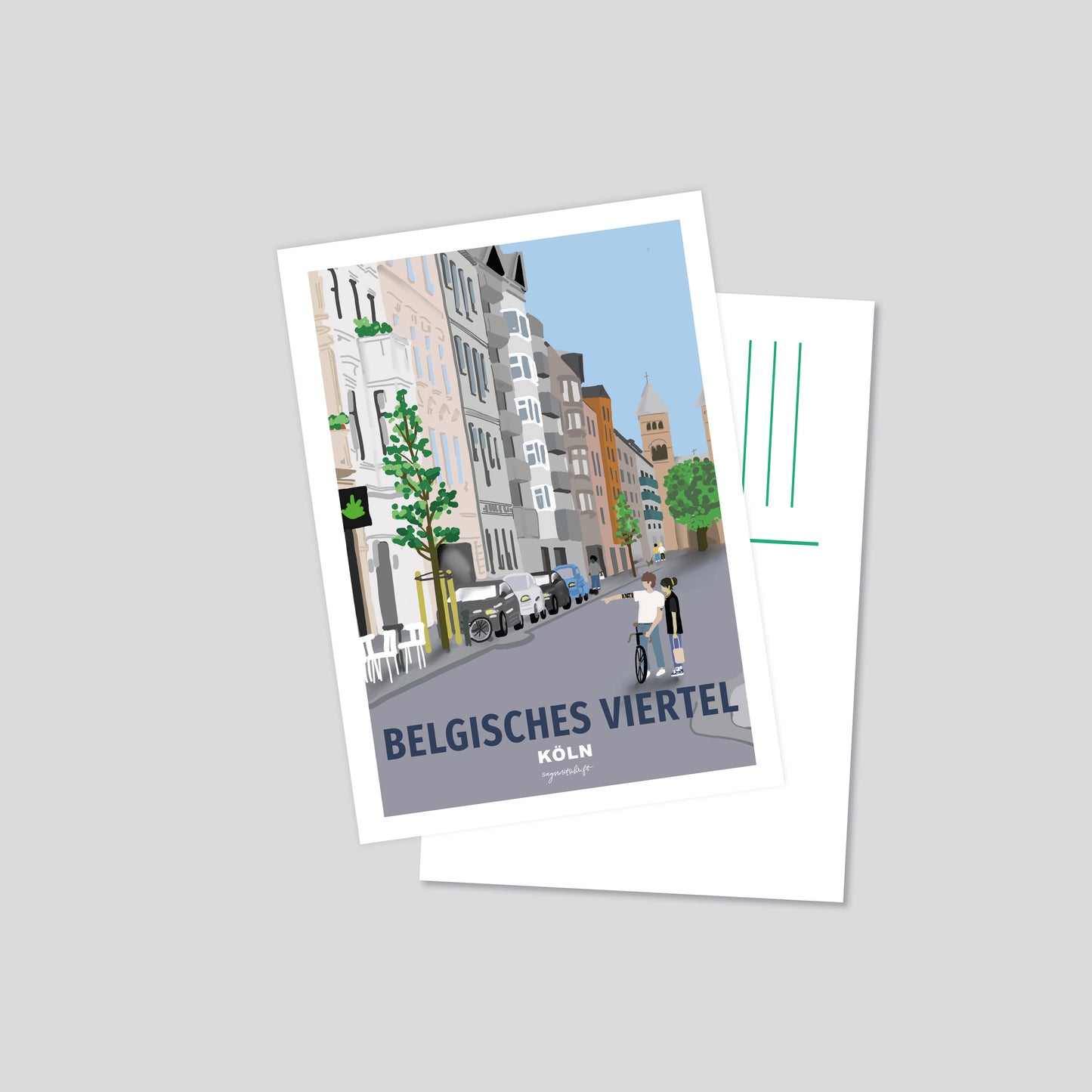 Postkarte Belgisches Viertel Köln