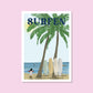 Handgezeichnetes Leidenschaftsposter Surfen
